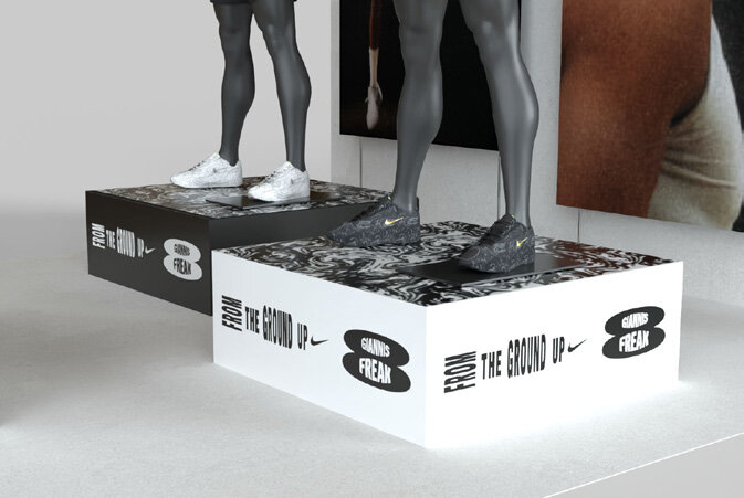 Nike Ermou FA26 Giannis Freak 8 install: platform detail.