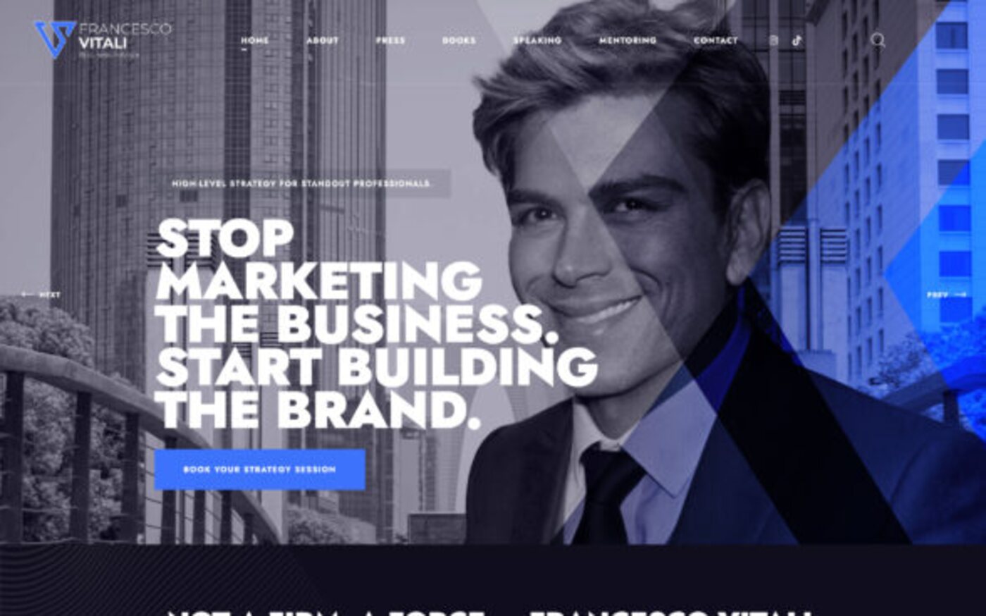 Home page of the Vitali Advice website