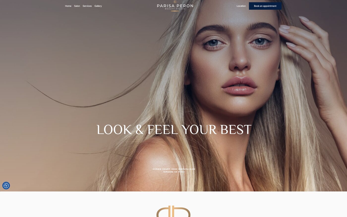 Home page of the Parisa Peron website